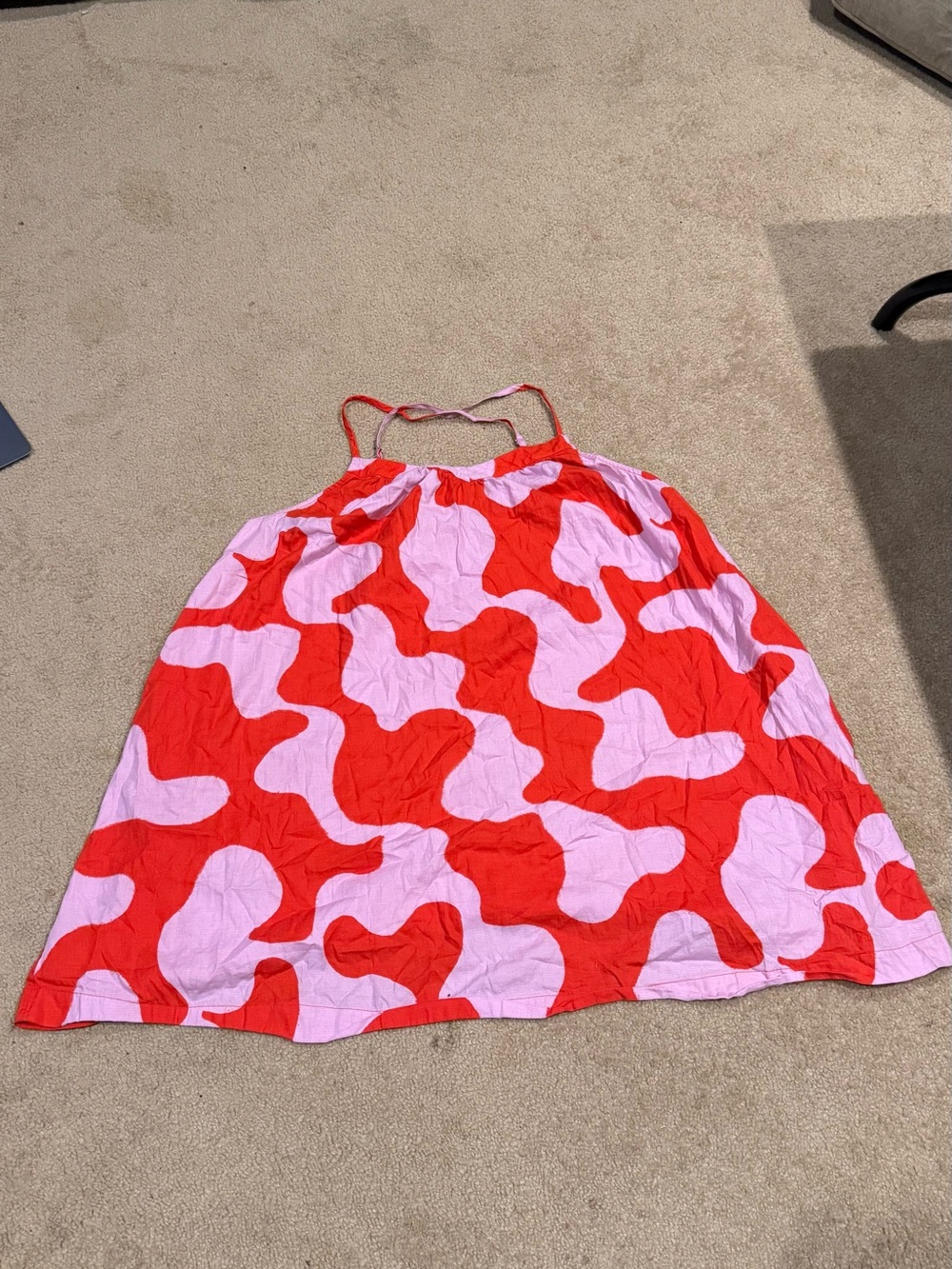 Ava & Viv Red and Pink Spaghetti Strap Midi Dress
